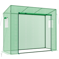 Outdoor Walk-in Greenhouse with PE Cover 4 Wind Ropes and Ground Stakes