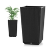 Outdoor Wicker Flower Pot Set of 2-Black