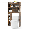 Over The Toilet Storage Cabinet Farmhouse Bathroom Organizer Toilet Rack-Rustic Brown