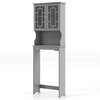 Over-the-Toilet Storage Cabinet with Inner Adjustable Shelf-Grey
