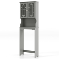 Over-the-Toilet Storage Cabinet with Inner Adjustable Shelf-Grey