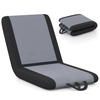 Padded Stadium Seat with Back Support and 6 Reclining Positions-Grey