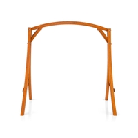 Patio Wood Swing Frame with Curved Arc Top