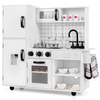 Play Kitchen Toy Set with Oven Real Sounds and Lights-White