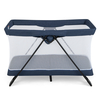 Portable Baby Travel Crib with Removable Mattress and Washable Cover-Navy