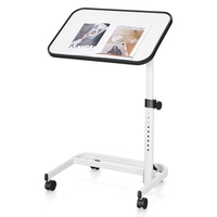 Portable Bedside Table with 9 Level Adjustable Height