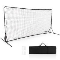 Portable Soccer Rebounder Net with Carry Bag,  Sturdy Metal Frame-Black