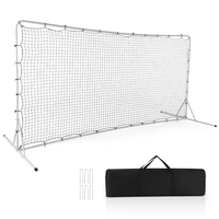 Portable Soccer Rebounder Net with Carry Bag,  Sturdy Metal Frame-White