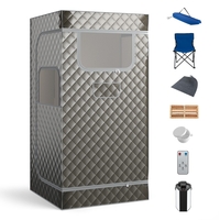 Portable Steam Sauna for Home with 3L Steam Generator-Coffee