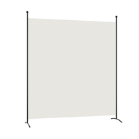 Single Panel Room Divider with Curved Support Feet-White