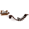 Wall-Mounted Cat Climbing Ladder Shelf Wooden Kitten Bridge Walkway