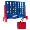 Wall Mounted or Tabletop Giant 4-In-A Row with Carrying Bag and 42 Chesses-Blue