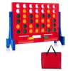 Wall Mounted or Tabletop Giant 4-In-A Row with Carrying Bag and 42 Chesses-Red