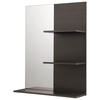 Wall-Mounted Vanity Mirrors with 3-Tier Open Shelf-Grey