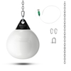 Water Punching Bag with Adjustable Metal Chain and Insurance Buckles-White