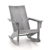 Waterproof Porch Adirondack Rocking Chair with Curved Back-Gray