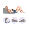 Wedge Pillow for Sleeping with Unique Curved Design and Machine-washable Cover-Grey