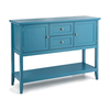 Wood Sideboard Buffet with 2 Drawers and 2 Storage Cabinets-Blue