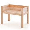 Wooden Raised Garden Bed with Drainage Holes and Acrylic Panels-Natural