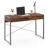 Wooden Study Computer Desk with 2 Drawers,  112 x 48 x 76cm -Brown