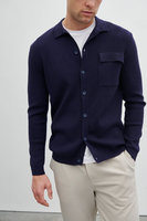 Koen Knitted Shirt - Navy,  S