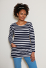 Lily & Me Coastal Tunic Navy Ecru Stripe