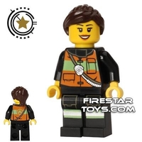 LEGO City Mini Figure  Fire - Orange Jacket