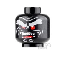 LEGO Mini Figure Heads - Bushy Eyebrows,  Red Eyes and Fangs