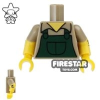 LEGO Mini Figure Torso - The Simpsons - Groundskeeper Willie Overalls