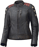 Held Laxy Damen Motorrad Lederjacke,  schwarz-rot,  Größe 40,  schwarz-rot,  Größe 40