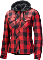 Held Lumberjack II Damen Motorrad Textiljacke,  schwarz-rot,  Größe M