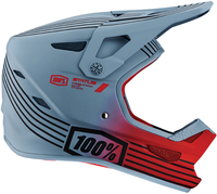 100% Status Stripes Downhill Helmet,  grey-silver,  Size L for Men