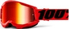 100% Strata II Extra Motocross Goggles,  black-red,  black-red,  Size One Size
