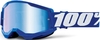 100% Strata II Extra Motocross Goggles,  white-blue,  white-blue,  Size One Size