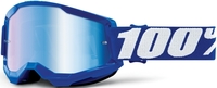 100% Strata II Extra Motocross Goggles,  white-blue,  white-blue,  Size One Size
