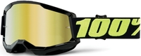100% Strata II Extra Upsol Motocross Goggles,  black-yellow,  black-yellow,  Size One Size