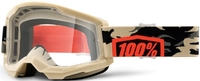100% Strata II Kombat Motocross Goggles,  brown-beige,  brown-beige,  Size One Size