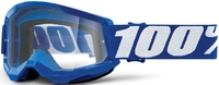 100% Strata II Youth Motocross Goggles,  white-blue,  white-blue,  Size One Size