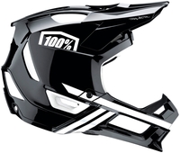 100% Trajecta Downhill Helmet,  black-white,  Size L 58 60 for Men