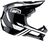 100% Trajecta Downhill Helmet,  black-white,  Size XL 62 64 for Men