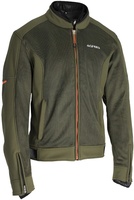 Acerbis Gordon waterproof Motorcycle Textile Jacket,  green-orange,  Size 2XL for Men