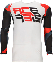 Acerbis J-Flex 1 Motocross Jersey,  white-red,  Size L,  white-red,  Size L