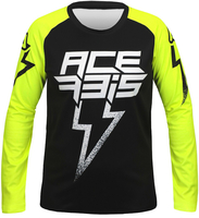 Acerbis J-Kid Blizzard Kids Motocross Jersey,  black-yellow,  Size M
