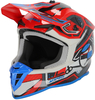 Acerbis Linear Graphic 2024 Motocross Helmet,  red-blue,  Size XS for Men