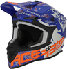Acerbis Linear Graphic Motocross Helmet,  blue-orange,  Size L