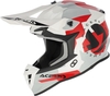 Acerbis Linear Graphic Motocross Helmet,  grey-white-red,  Size XL for Men