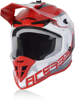 Acerbis Linear Motocross Helmet,  white-red,  Size L,  white-red,  Size L