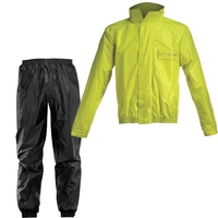 Acerbis Logo 2-Piece Rain Suit,  black-yellow,  Size M for Men