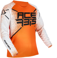 Acerbis MX J-Kid 5 Kids Motocross Jersey,  white-orange,  Size L