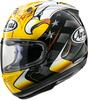 Arai RX-7V Evo KR American Eagle Helmet,  black-white-yellow,  Size XL,  black-white-yellow,  Size XL